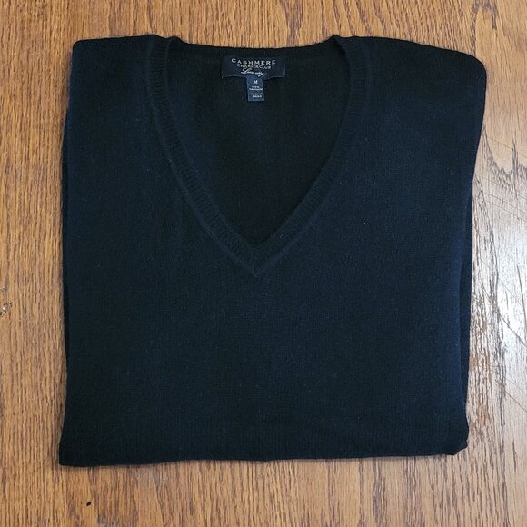 100% cashmere sweater in black by Charter Club, size M - Picture 5 of 8